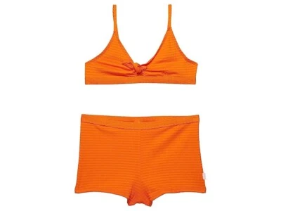 Top de bikini Seafolly Papillon niñas 10 naranja elástico dos piezas traje de baño ERK771 Foto 1 de 4