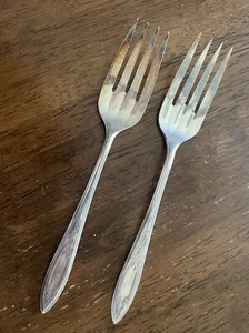 2 Salad Forks Oneida Rogers Silverplate Silver Plate DEBUTANTE PRINCESS GRANDEUR - Bild 1 von 3