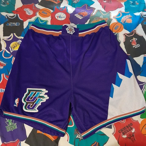Vtg 90s Champion Utah Jazz Pro Cut Game Shorts Men Size 48 Nba Cover