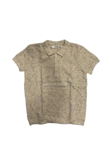 Coco Blanc Cream Speckled Polo Size 8 NWT - Picture 1 of 2