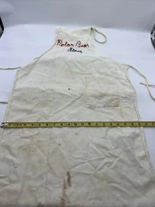 EISBÄR MEHLSACK Schürze gesticktes Etikett mit Tasche ca. 35” x 20” - Bild 1 von 7