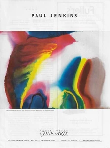 Pincel Fenómenos PAUL JENKINS con Fuego Galería de Arte Impresión Anuncio ~ 2009 - Imagen 1 de 1