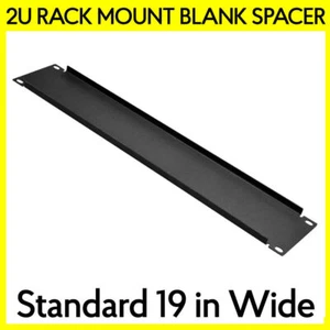 2U Rack Mount Blank Panel 19" Spacer for 19-Inch Server Network Rack Enclosure - Picture 1 of 4
