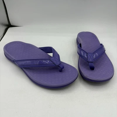 Vionic Sandals Womens Size 9 Tide Leather Orthotic Flip Flop Purple Slide - Image 1 of 4