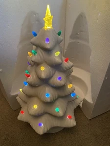 Mr. Christmas 16" LED Retro Nostalgischer Keramik Weihnachtsbaum WEISS - Bild 1 von 6