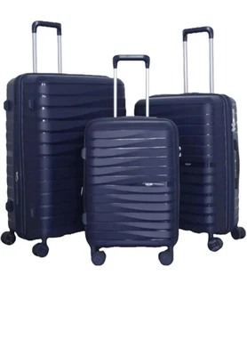 DMS Germany 7-tlg. Trolley Hartschalenkofferset RK-3800DB, Dunkelblau - Bild 1 von 3