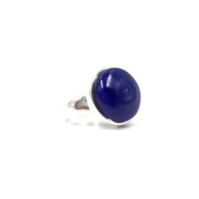 Anello sigillo gioiello uomo lapislazzuli argento 925 lapislazzuli blu 17,5... - Immagine 1 di 4