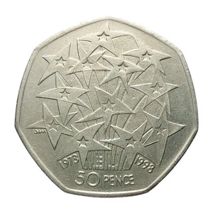 Great Britain 50 Pence 1998 Coin European Union Z1997 - Picture 1 of 4