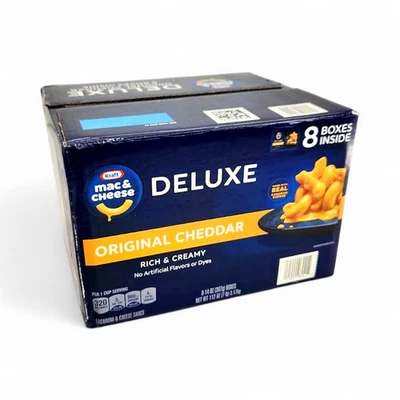 Cena de macarrones y queso cheddar originales Kraft Deluxe, paquete de 14 oz - 8 Foto 1 de 3