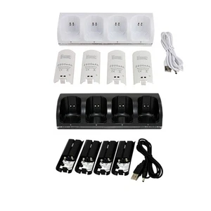 4in1 Rechargeable Battery Pack +Charger Dock Station For Nintendo Wii Controller - Picture 1 of 10
