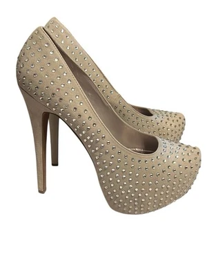 Steve Madden Barbby Rubor Estrás Plataforma Tacones Talla 9 Nuevos Foto 1 de 4