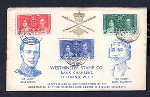 Falkland Islands - 1937 KGVI Coronation Illustrated First Day Cover - Picture 1 of 2