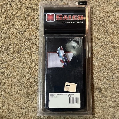 Galco Ankle Lite Ankle Holster Glock 26 27 33 Right Hand AL286 Black New NIB - Image 1 of 4