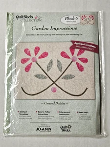 Garden Impressions ~ Quilt Block of Month Kit #6 (Crossed Daisies) JoAnn 2006 - Picture 1 of 2