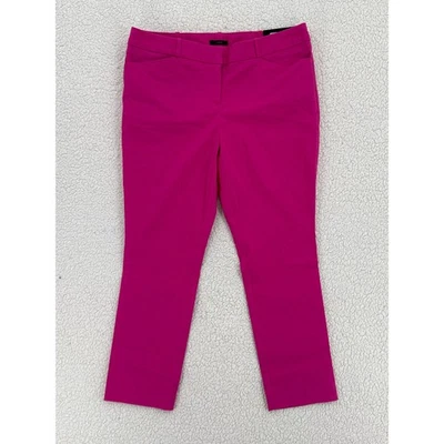 Calça social Worthington Petite slim fit perna fina rosa tropical tornozelo tamanho 8P - Imagem 1 de 4