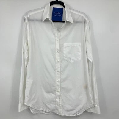 Simon Miller Mujer 1 Blusa Oversize Blanco Algodón Botón Ligero Foto 1 de 4