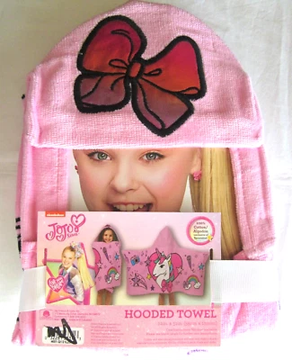 Toalla de baño con capucha JOJO SIWA niñas unicornio y arco iris ~ 22" x 51" ~ nueva con etiquetas Foto 1 de 4