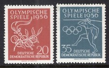 DDR #Mi539-Mi540 MNH 1956 Olympics Torch Javelin [307-308]