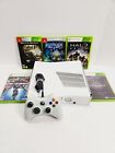 Microsoft Xbox 360 S 4gb Console - White (1439) Bundle With Games & Controller 
