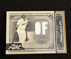 TONY GWYNN 2005 ABSOLUTE PRIME CUTS CERTIFIED GAME USED JERSEY CARD 33/50