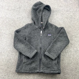 Patagonia Jacket Girls Small Gray Los Gatos Hooded Full Zip Fleece Youth - Picture 1 of 8