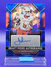 Jalen Cropper 2023 Prizm Draft Picks Blue Ice Autographs SP 57/75 🔥 Bulldogs