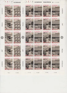 GUERNSEY SG 394-397 MNH STAMP SET 1987 EUROPA MODERN ARCHITECTURE FULL SHEETS - Picture 1 of 1