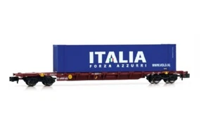ARNOLD HN6656 FS ITALIANE CARRO PORTA CONTAINER ITALIA FORZA AZZURRI N 1/160 - Imagen 1 de 4