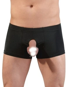 Figurbetonter Showmaster mit Öffnungen für Penis und Hoden in schwarz. - Bild 1 von 5