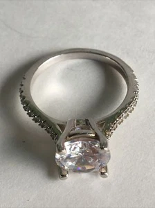 Vintage Sterling Silber 925 signiert Zirkon Ring Größe 8,75 Schmuck Mexiko - Bild 1 von 13