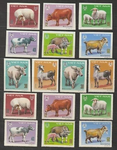 1979 Vietnam Stamp Domestic Animals Sc # 985-992 Imperf. & Perforated MNH        - Picture 1 of 1