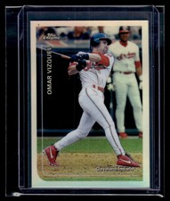 1999 Topps Chrome Refractor #152 Omar Vizquel Indians HOF EXMT Scratch