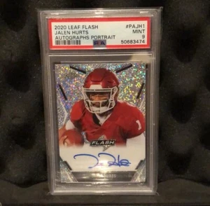 JALEN HURTS 2020 LEAF FLASH ROOKIE SILVER SPECKLE PSA 9 - Picture 1 of 1