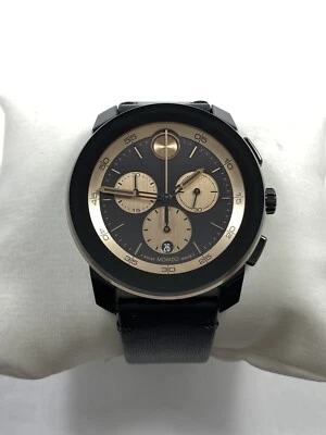 Reloj para hombre Movado Bold TR90 cronógrafo cuarzo correa de cuero negro 3601114 Foto 1 de 4