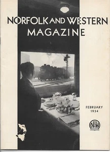 1934 NORFOLK AND WESTERN MAGAZINE - RAILROAD RAILWAY - ORIGINAL - Picture 1 of 2