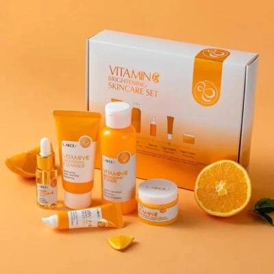 Vitamin C Skincare gift Set Hydrating Facial Cleansing Serum Toner Cleanser