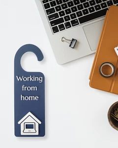 Working From Home Door Sign – Do Not Disturb Sign for Remote Workspaces - Picture 1 of 6