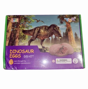 NEW 12 Unique DINOSAUR EGGS DIG KIT Dinosaur Eggs Excavation/Dino Eggs with TOYS - Picture 1 of 2
