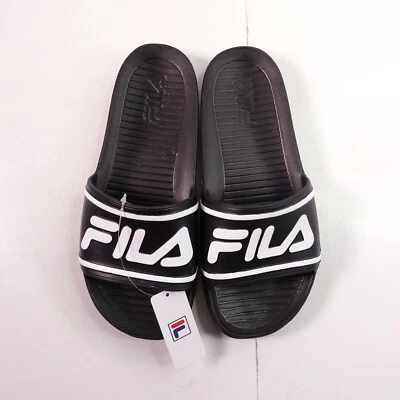 Fila Sleek Slide Sandals Black/White 3SM00021-013 - Image 1 of 4