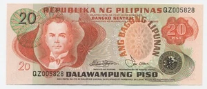 Billete de banco Filipinas 20 Piso ND 1978 selección 162.b unc sin circular - Imagen 1 de 2