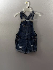 Jordache Girls Denim Blue Overall Shorts shortalls size M(7/8) - Picture 1 of 9