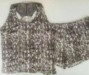 Flora Nikrooz Pajama Set Soft Knit Shorts & Tank Top Luxury Fabric Plus Size 3X - Picture 1 of 7