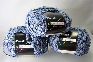  S Charles TWIST Mezcla Algodón Hilo Azul Lavable 3 Bolas Hecho en Italia - Imagen 1 de 4