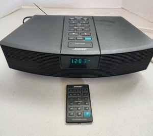 Bose Wave Radio Black AWR1-1W Sound System Radio Clock With Remote Works Great! - Picture 1 of 9