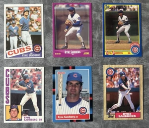 Ryan Sandberg Cubs Lot 84 Topps 85 Topps 87 Topps 88 Score 90 Score 88 Donruss - Picture 1 of 2