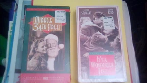 Christmas VHS LOT Miracle On 34th Street It's A Wonderful Life UNCUT version NEW - Picture 1 of 2