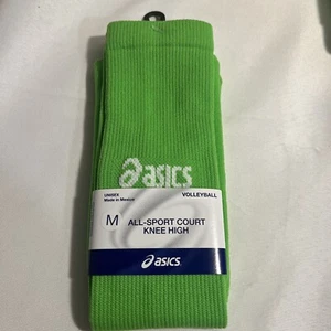 ASICS Size Medium Men’s Woman’s Knee High Green Socks Sports - Picture 1 of 11