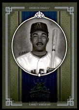 2005 Diamond Kings Framed Green B/W #1 Garret Anderson /50