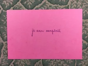 Jo Ann Campbell - ""Soy la chica de la montaña de Wolverton"" - ""Es verdad"" - Autógrafo - Imagen 1 de 2