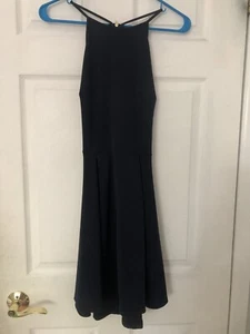 Windsor Homecoming Party Navy Blue Lace Skater Dress Size Medium NWOT Lace Back - Picture 1 of 4